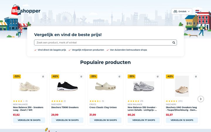 Screenshot of bigshopper.nl