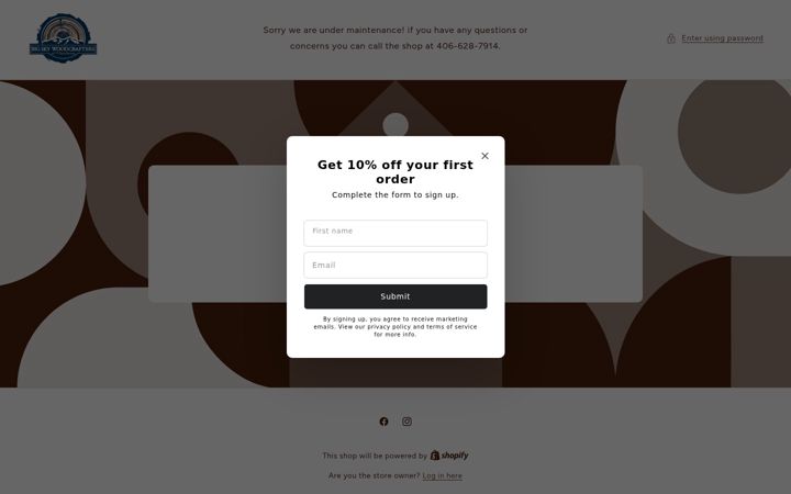 Screenshot of bigskywoodcrafters.com