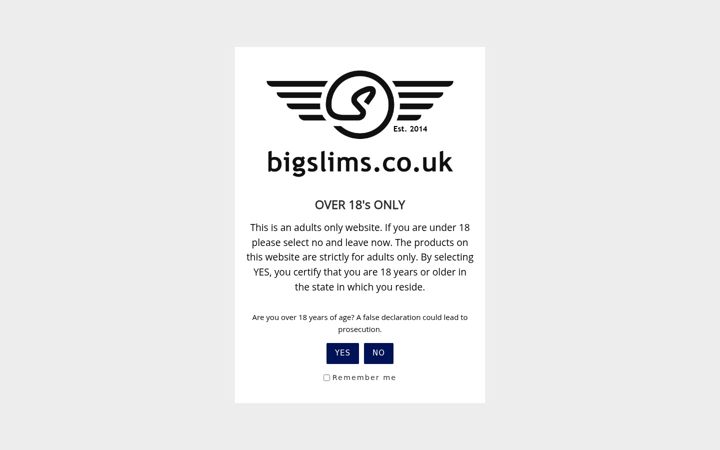 Screenshot stránky bigslims.co.uk