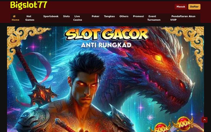 Screenshot of bigslots77.com