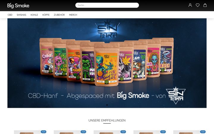 Screenshot of bigsmoke.shop