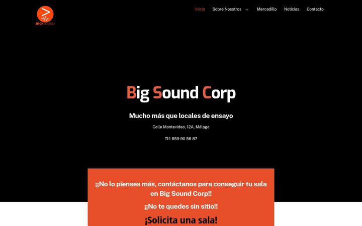 Screenshot of bigsoundcorp.com