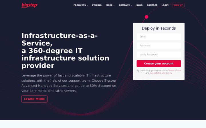 Screenshot of bigstep.com