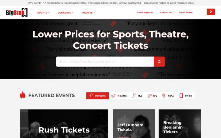 Екранна снимка на bigstub.com