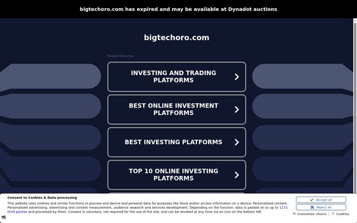 Screenshot of bigtechoro.com
