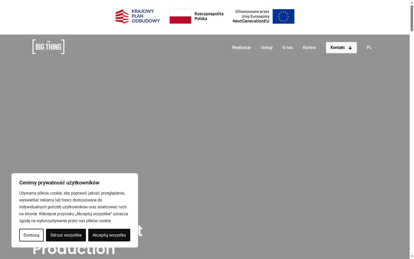 Skärmbild av samtyckesbannern som visades före någon interaktion