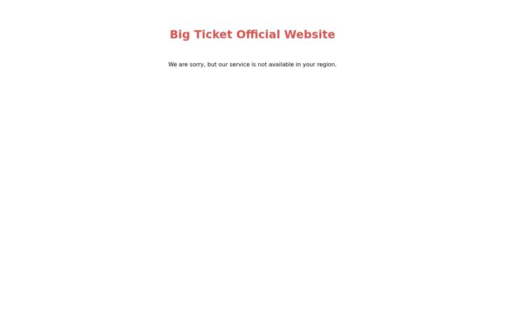 Screenshot of bigticket.ae