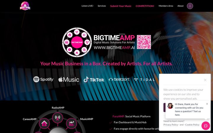 Screenshot of bigtimeamp.ai