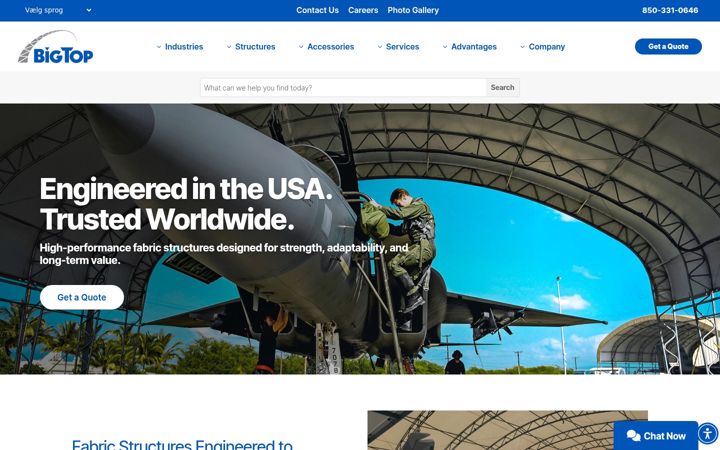 Screenshot of bigtopusa.com
