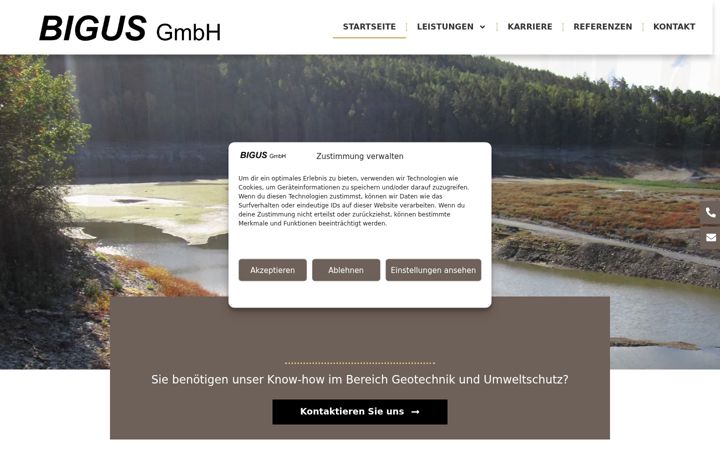 Screenshot di bigus-gmbh.de