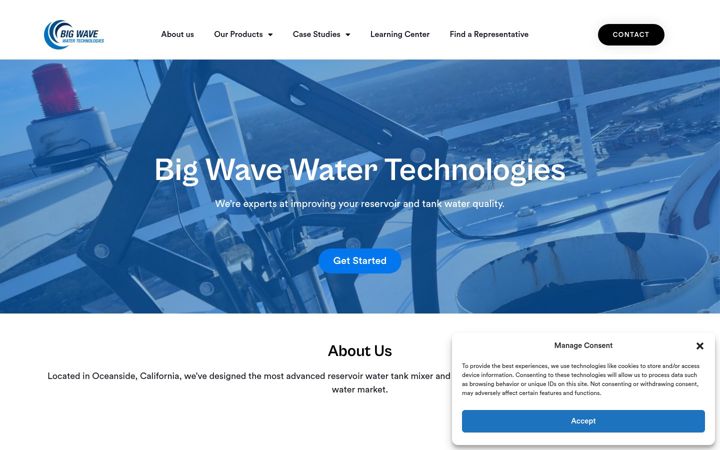 Screenshot of bigwavewater.com