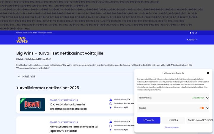 Screenshot of bigwins.com