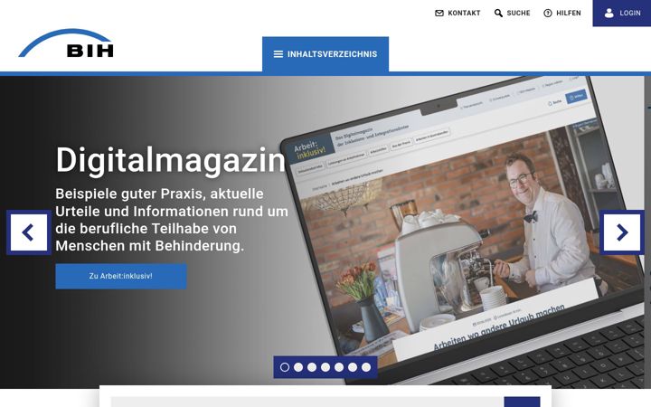 Screenshot of bih.de