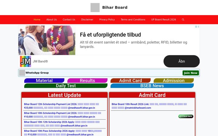 Skærmbillede af biharboard.co