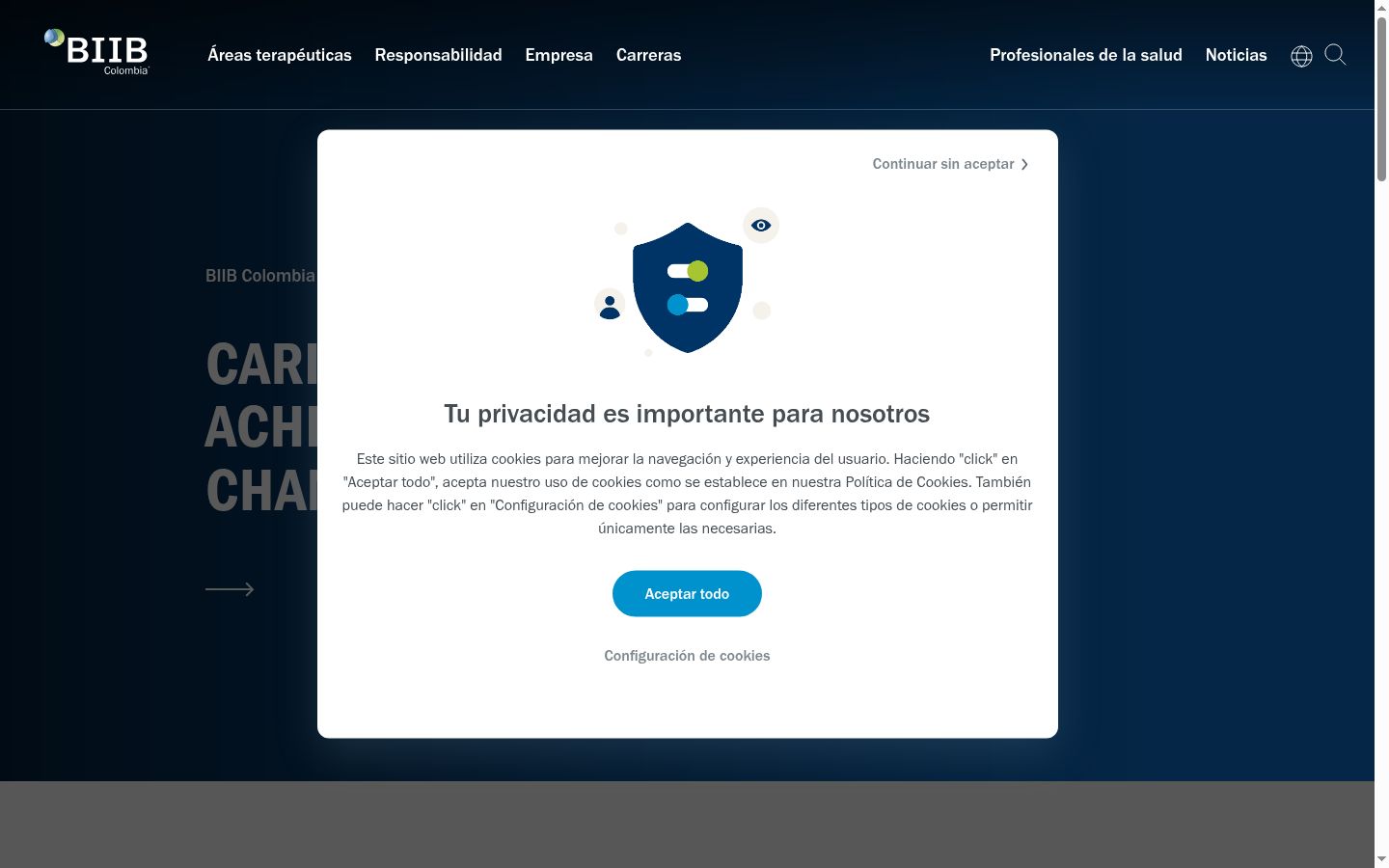 Capture d'écran de la bannière de consentement affichée avant toute interaction