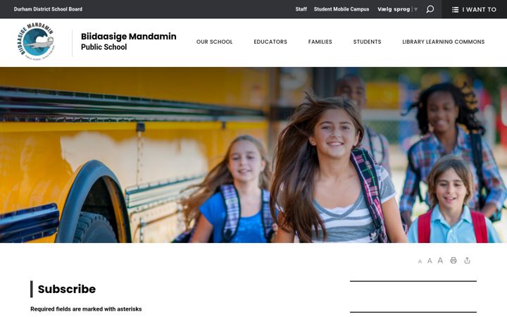 Captura de ecrã de biidaasigemandamin-subscribe.ddsb.ca