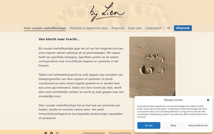 Screenshot of bij-lien.be