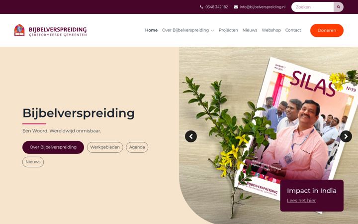 Zrzut ekranu bijbelverspreiding.nl