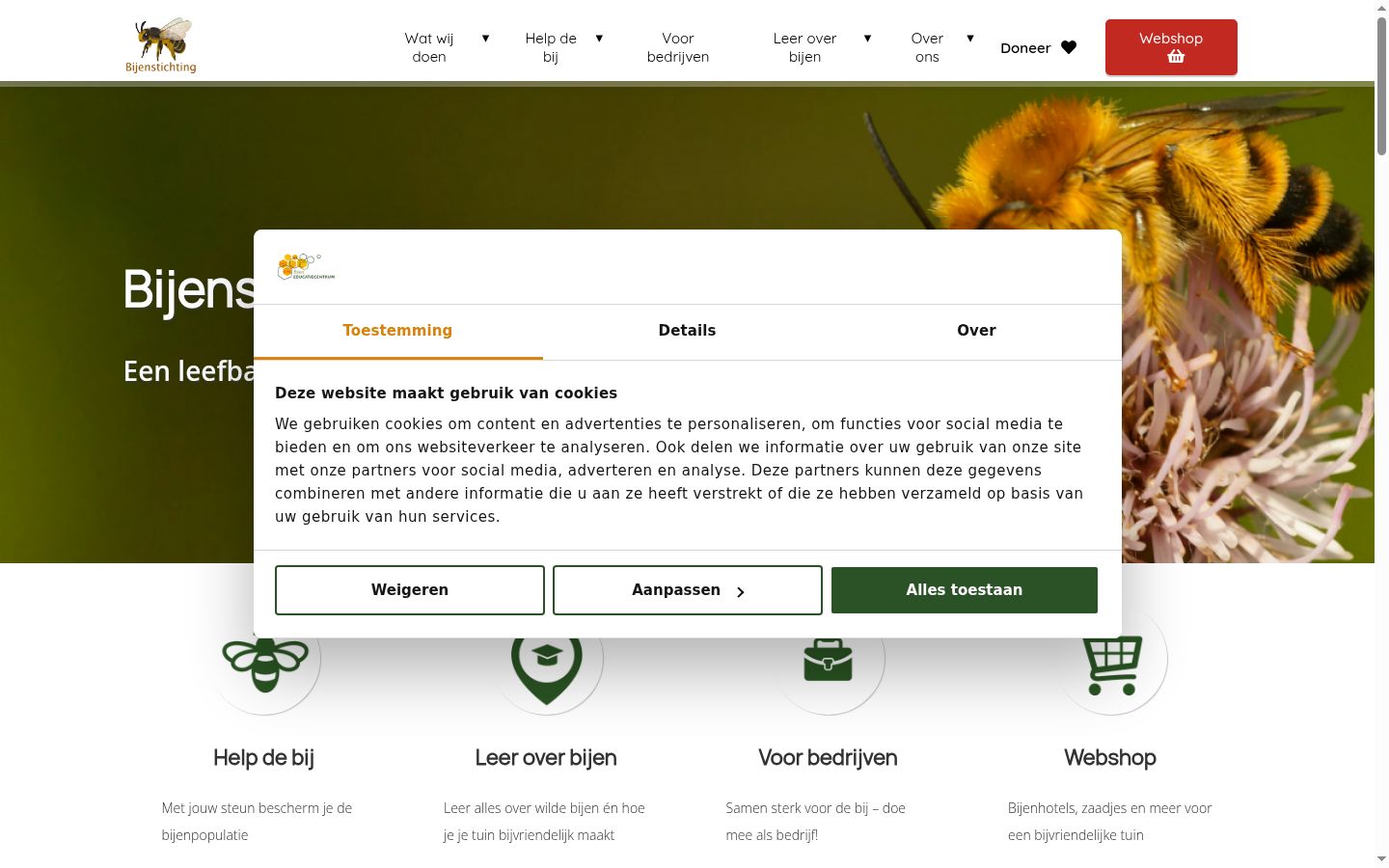 Screenshot tal-banner tal-kunsens muri qabel kwalunkwe interazzjoni