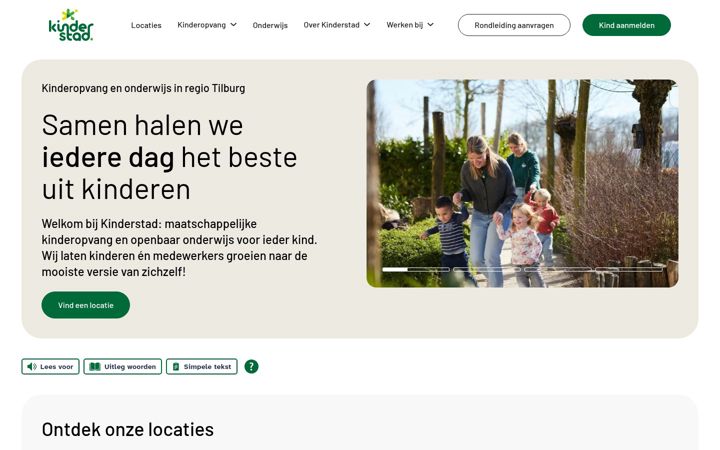 Screenshot of bijkinderstad.nl