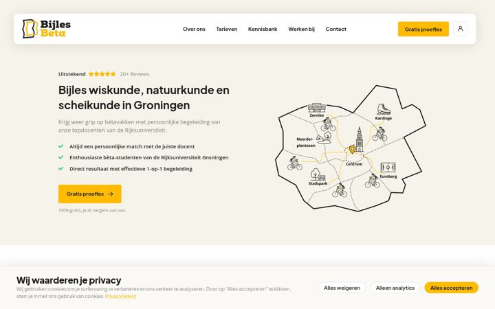 Screenshot ta' bijlesbeta.nl