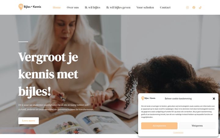 Screenshot ta' bijlesiskennis.nl