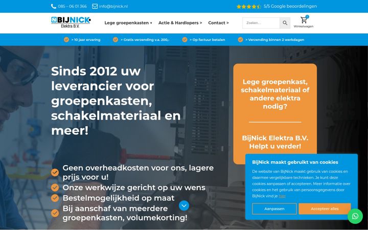 Screenshot ta' bijnick.nl