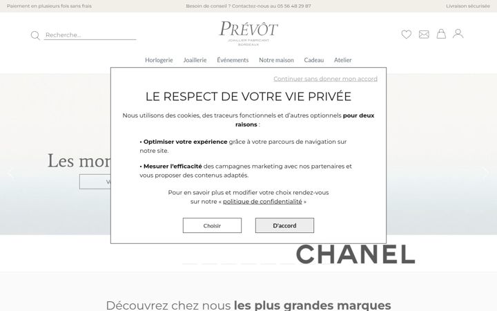 Screenshot of bijouterie-prevot.fr