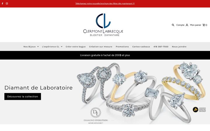 Screenshot of bijouterieclermontlabrecque.com