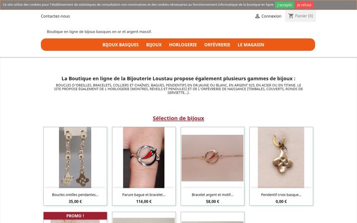 Screenshot of bijoux-basque.com
