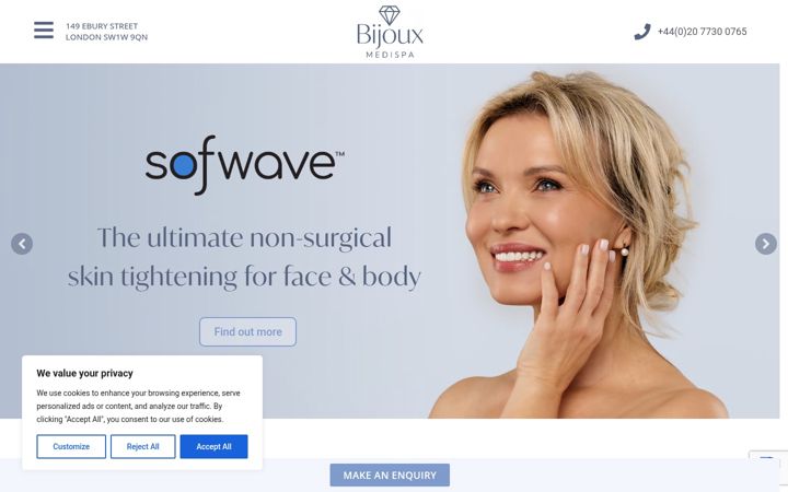 Captura de pantalla de bijoux-medispa.co.uk