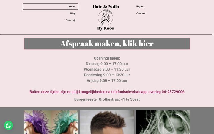 Screenshot of bijroosje.nl