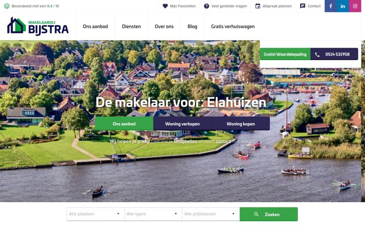 Screenshot of bijstra.nl