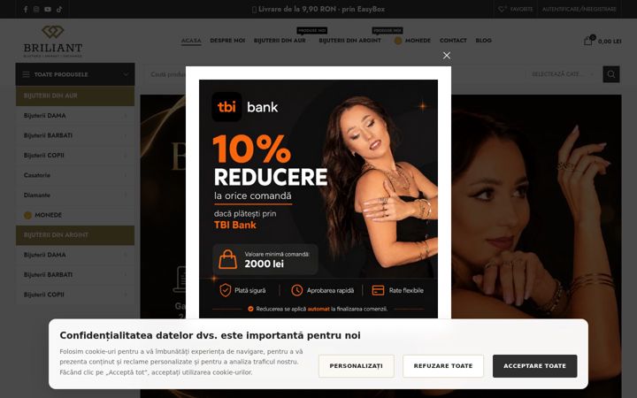 Screenshot van bijuteriabriliant.ro