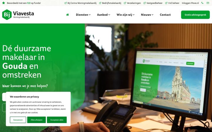 Screenshot of bijviavesta.nl