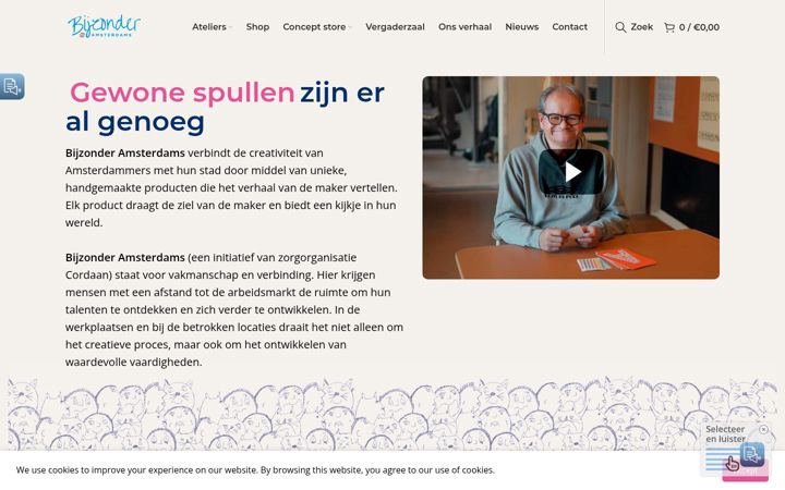 Screenshot of bijzonderamsterdams.nl