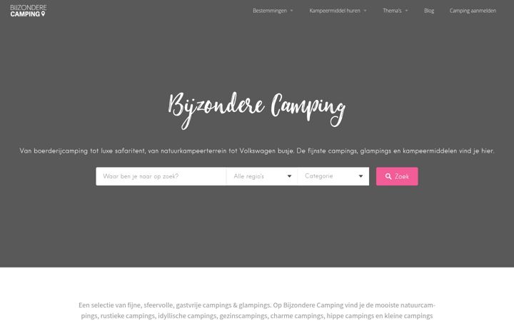 Screenshot of bijzonderecamping.nl