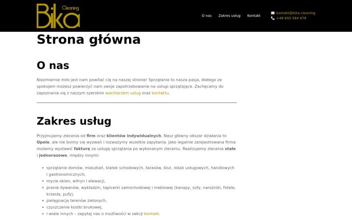 Screenshot of bika.cleaning