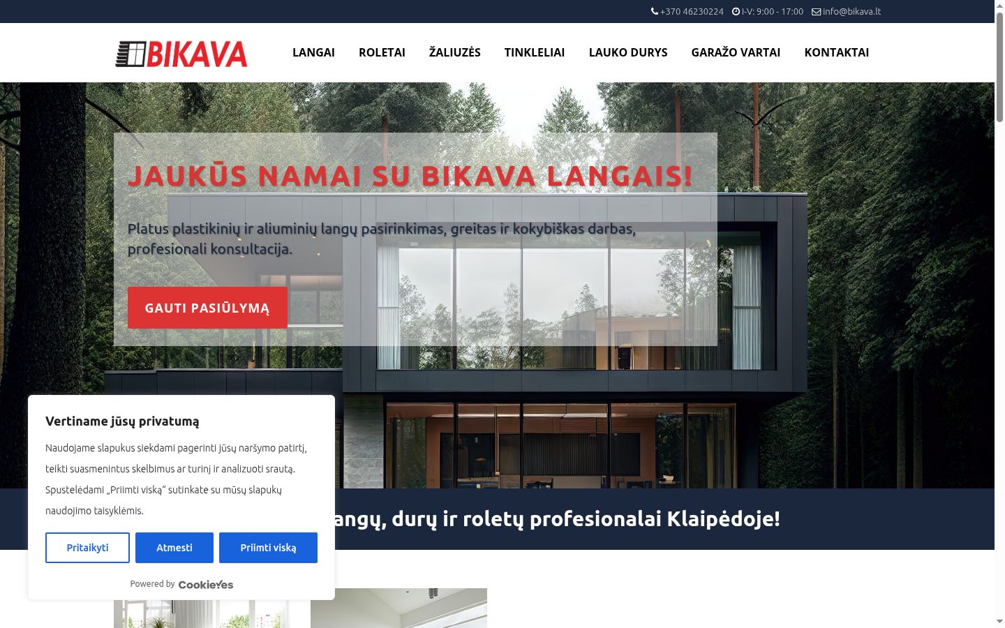Ekraanipilt nõusolekubännerist, mida näidati enne mis tahes suhtlust