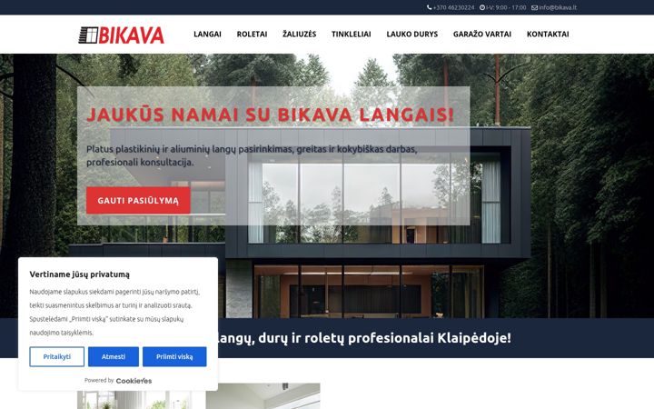 Ekraanipilt saidist bikava.lt