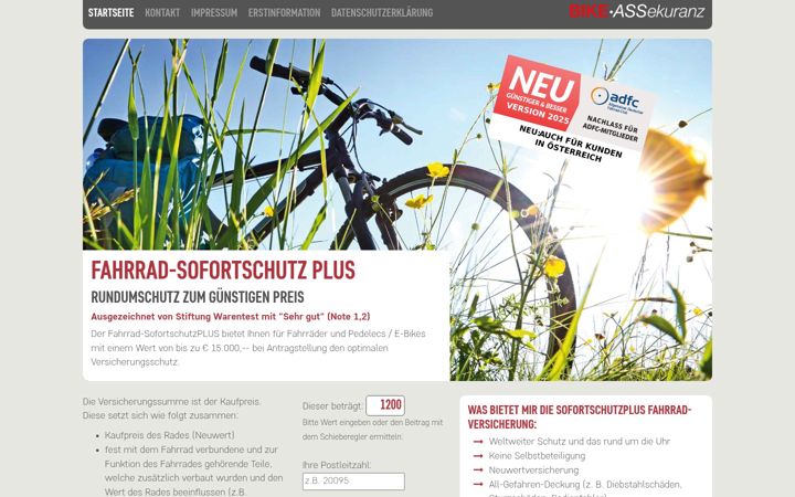 Screenshot of bike-ass.de