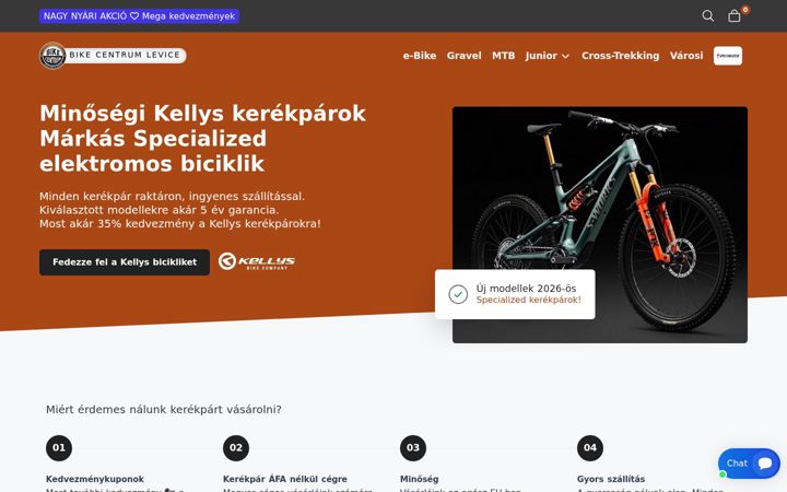 Screenshot of bike-centrum.hu