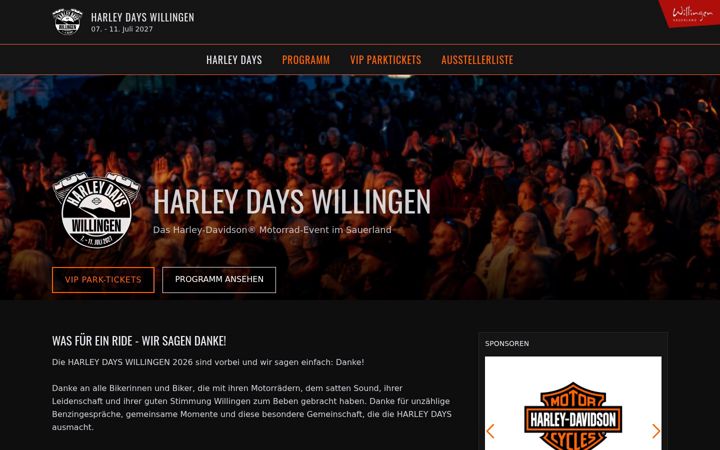 Screenshot of bike-days-willingen.de