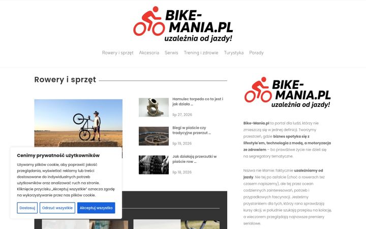 Snimka zaslona za bike-mania.pl