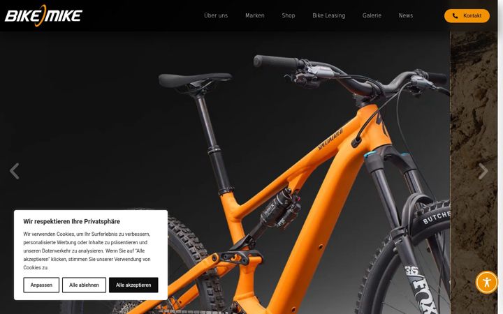 Screenshot of bike-mike.net