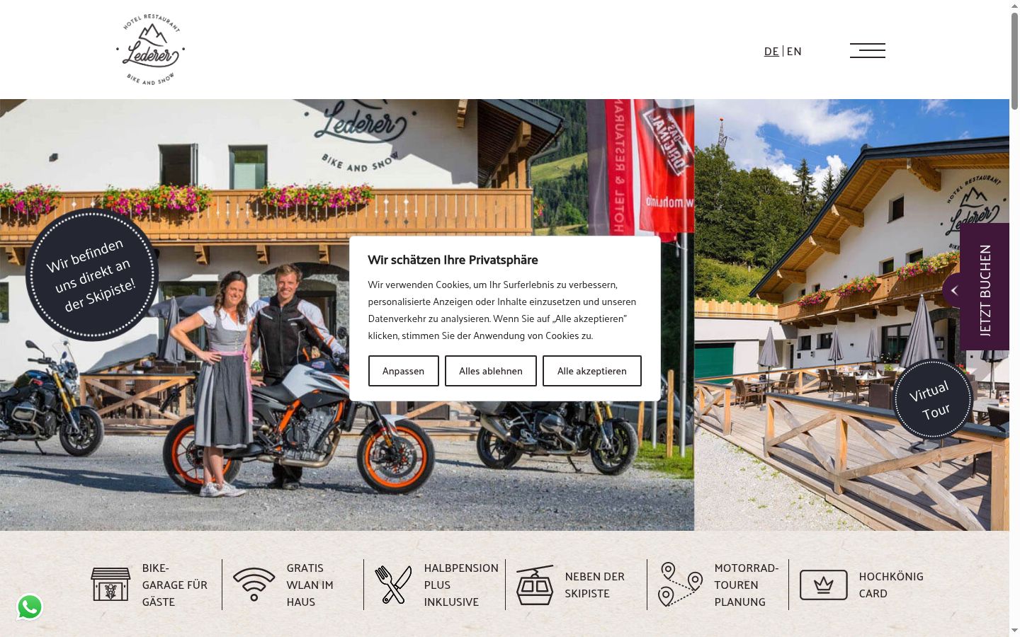 Screenshot of the consent banner shown before any interaction