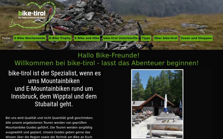 Screenshot of bike-tirol.guide