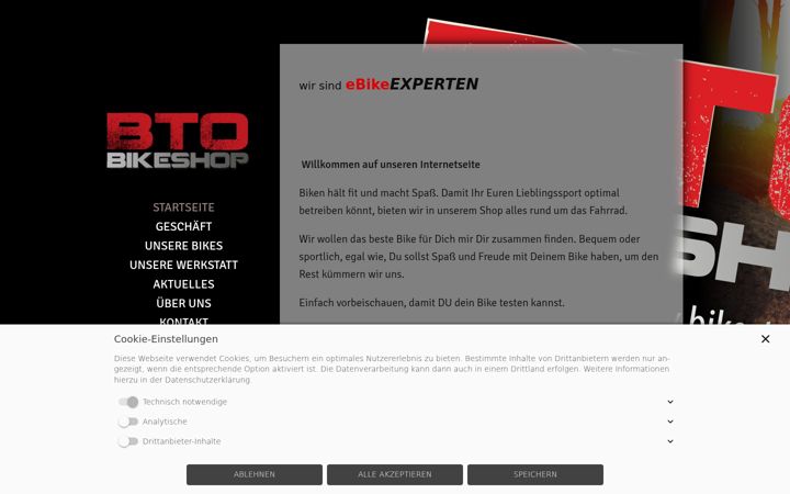 Screenshot of bike-tours-opf.de