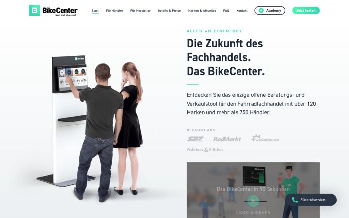 Screenshot of bike.center