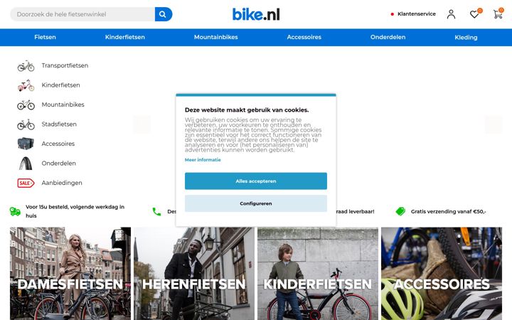 Screenshot of bike.nl